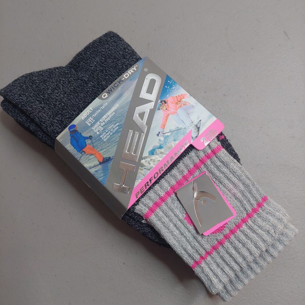 NWT Quick Dry Performance Socks - 2 Pairs - Women - Head - Size 4-10